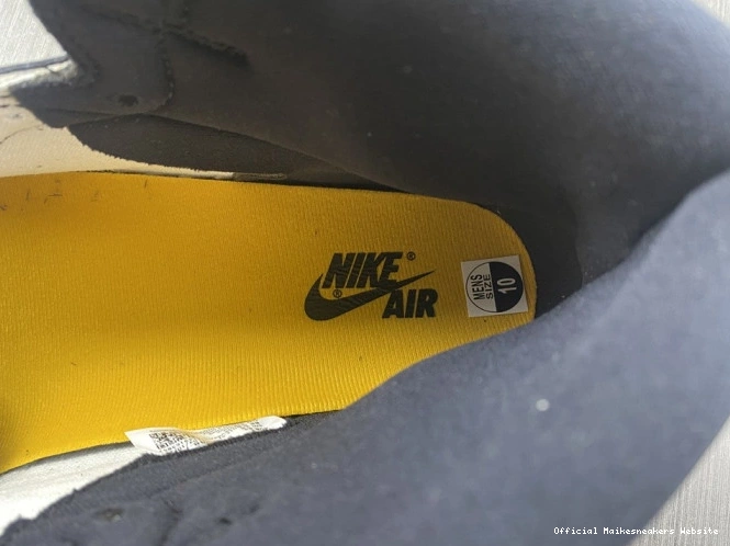 Official Maikesneakers High OG Yellow 1 Air Jordan Toe 555088-711 0810